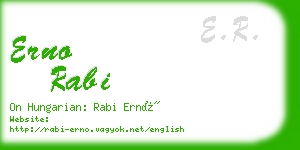 erno rabi business card